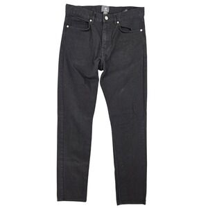 H&M 29 Slim Fit‎ Jeans Mens Black Denim Minimalist Streetwear